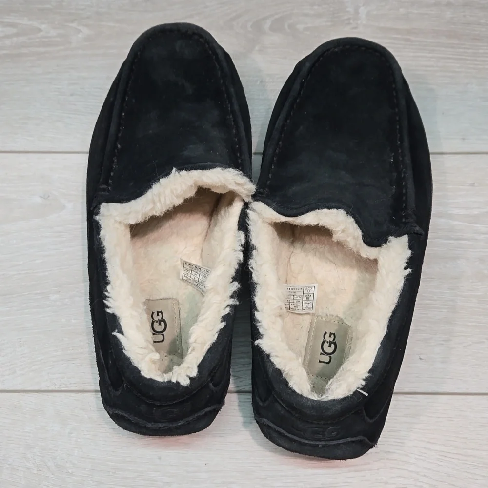 Ugg Australia Women Suede Sheepskin Loafer Slip on shoes sz 10